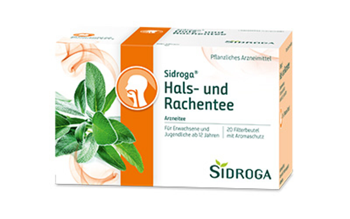 Packshot Sidroga® Hals- und Rachentee